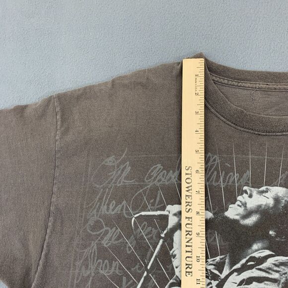 BOB MARLEY Hit Me with Music T Shirt Adult Large Y2K Faded Crewneck - Picture 8 of 16